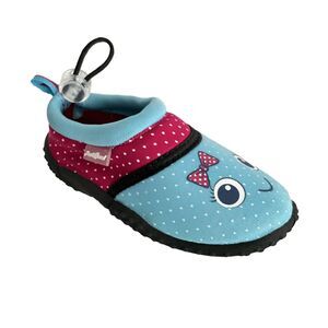 Just Speed Water Shoe Kids Size 7M Blue Polka-dot Versatile Beach Pool